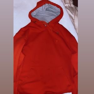 Red champion hoodie